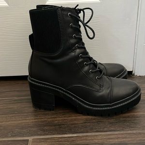 Black high top boots